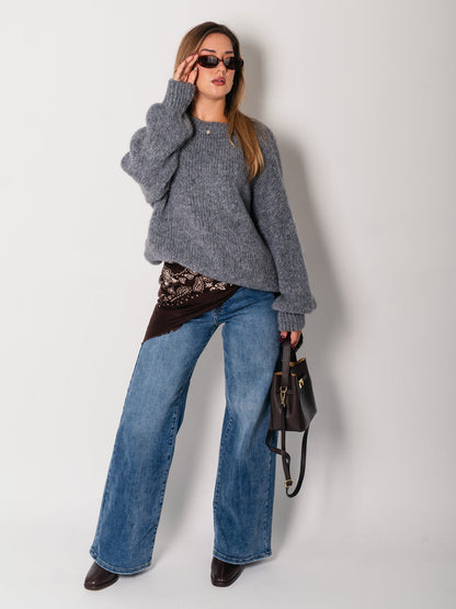 Paisley Tuch Schal - Dunkelbraun/Creme